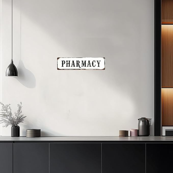 Pharmacy Sign Pharmacy Gifts Medical Decor Vintage Decorations 4×16 Inches Tin Sign For Farmhouse - Image 6