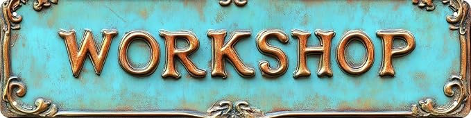 Bar Sign Bar Gifts Vintage Metal Wall Decor Sign"WORKSHOP" Street Sign Funny Man Cave Decor Accessories for Home, Bar, Bathroom, Bedroom Unique Retro Tin Signs for Outdoor 4 X 16 inches by Unknown