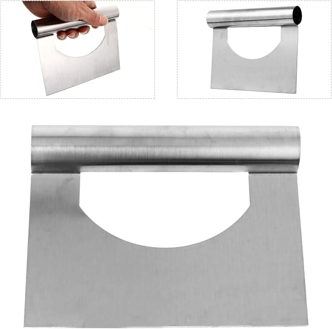 VOSAREA Stainless Steel Dough Cutter with Creative Design Handle for Scraping Dough and Baking Scrapers, Kitchen Chopper Tool for Flat Cooking and Pastry Preparation - Image 7