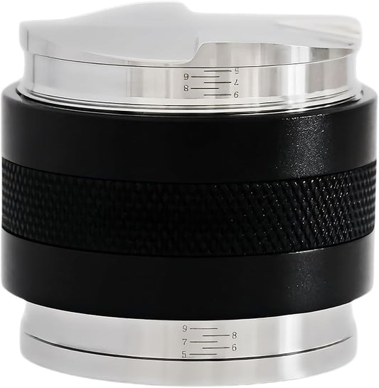 51mm Coffee Distributor & Tamper - Dual Head Adjustable Depth for Breville Barista Pro/Express/Touch - 304 Stainless Steel Coffee Leveler and Hand Tamper, Black