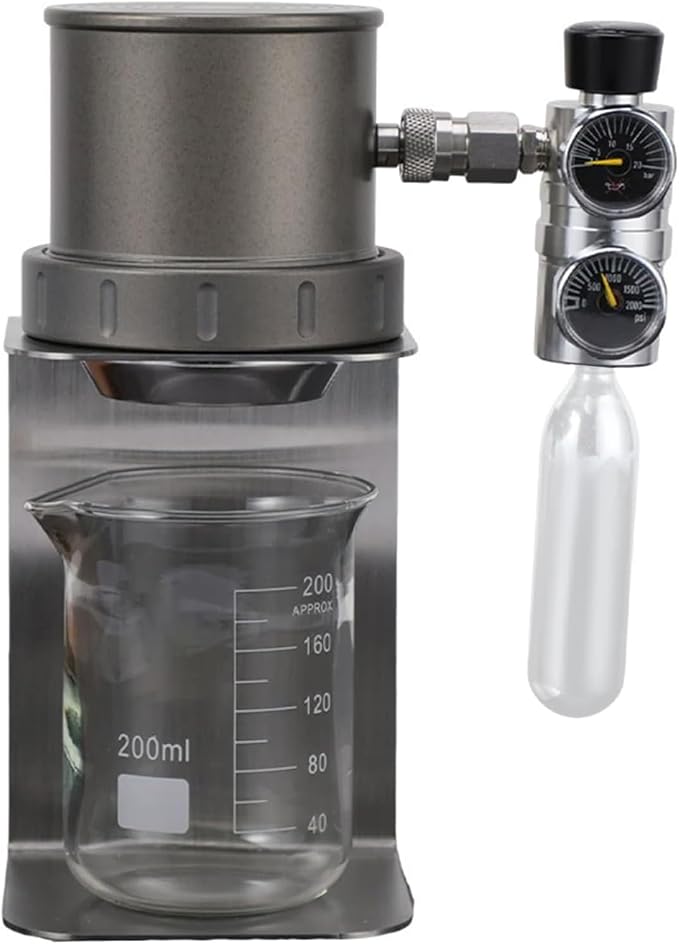 Pneumatic Coffee Machine, Portable Manual Air Pressure Coffee Maker, With Pressure Gauge,Working Pressure: 1-20 Bar (Stainless) - Image 2