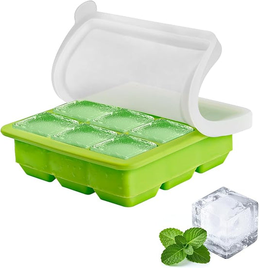 Silicone Ice Cube Trays with Lid,9x1.3 inch,BPA Free,Small Ice Cube Trays for Freezer | Mini Ice Cube Trays-Nugget Ice Tray with lid for Mini Fridge with Freezer for Coffee,Cocktail,Baby Food