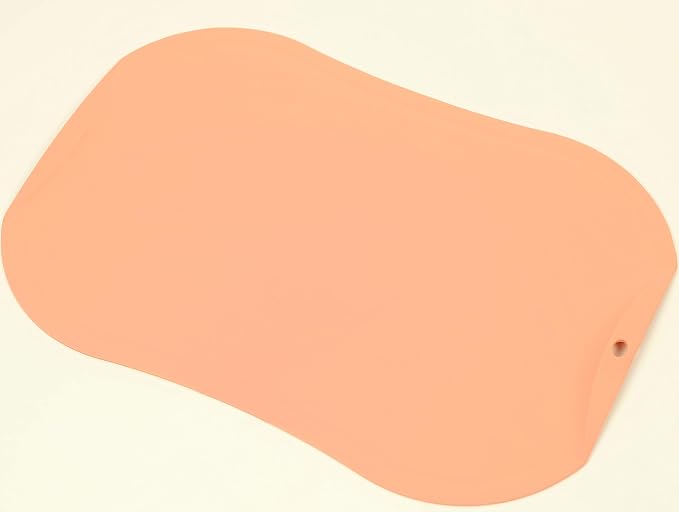 doblé Non-Scratch Flexible Cutting Board for Chopping, Scratch Free Juice Grooves with Easy Grip Handle, Non-Slip Dishwasher Safe for Kitchen (Large (15.6" x 10.7"), Peach) - Image 2