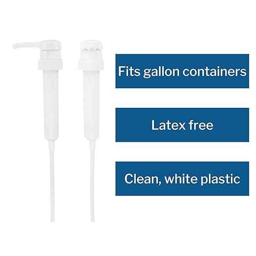 McKesson Dispenser Pump for Gallon Jug - Universal Replacement Pump for Soap, Lotion, Hand Sanitizer - White, 11 1/2 in, 1 Count