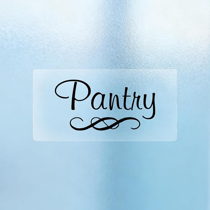 Pantry Room Sticker 10 × 5 Inches Vinyl Self-Adhesive Descal 10 PCS | Waterproof, Oil-proof, Strong adhesive, Removable, Tear resistance, Scratch resistance, For home, kitchen, room door, windows by YIKIADA