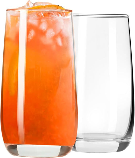 PARACITY Highball Glasses Set of 2, Drinking Glasses 12 Oz, Clear Glass Cups, Tall Tumbler Water Glasses, Glassware Set for Cocktail, Coffee, Mojitos | Clear drinking glassware for cocktails, coffee, mojitos and water, with a tall profile for home kitc... by PARACITY