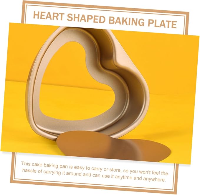 Zerodeko Heart-shaped Baking Mold Non-stick Baking Pan with Removable Bottom for Cakes Tray for Kitchen Use - Image 7