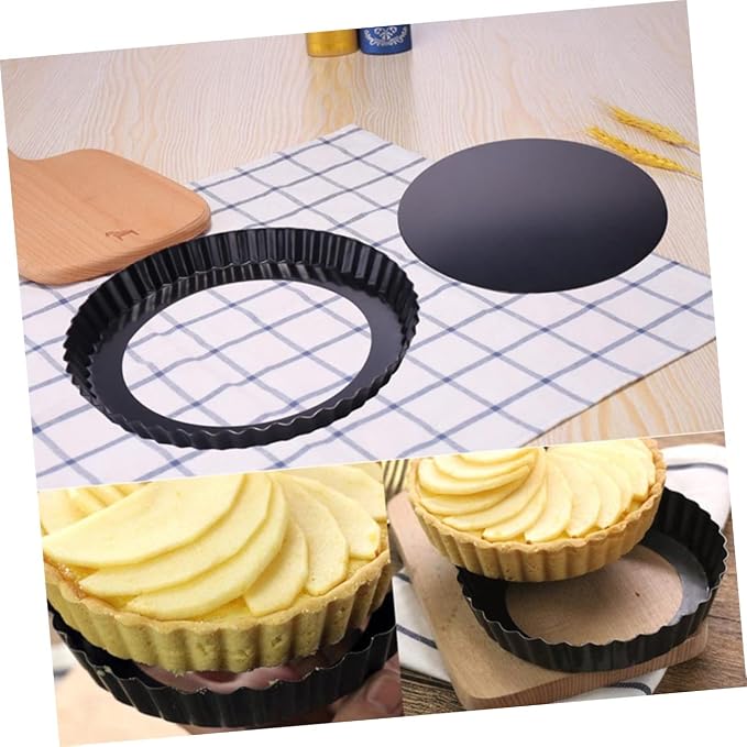 Garneck 6pcs Non-stick Baking Pan Tart Pans Molds for Cakes Tarts and Pizza Unique Coating for Easy Release and Cleanup - Image 5