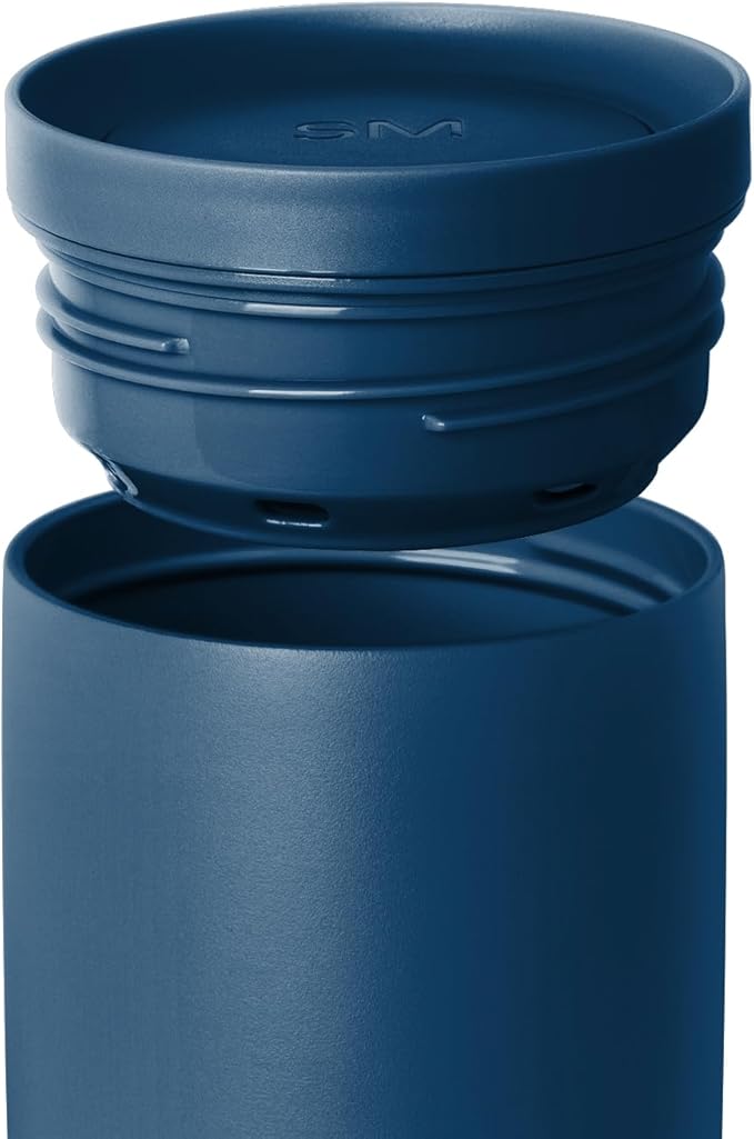 Simple Modern Insulated Travel Coffee Mug 360° Lid | 16oz | Blue | Voyager Ceramic-Lined Insulated Stainless Steel Coffee Tumbler, Iced Coffee Cup, Mug with Lid | Fits Cupholder, Slumberland - Image 3