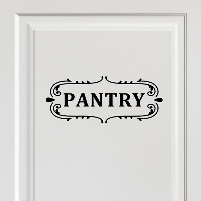 Pantry Room Vinyl Decal, Kitchen Pantry Door Decal, Pantry Door Sign, Farmhouse Kitchen Decor Vinyl Sticker (13.7 x 5.8 inch, Black) - Image 6
