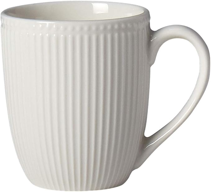 Tabletops Gallery Embossed Bone White Porcelain Round Dinnerware Collection- Chip Resistant Scratch Resistant, Fleur 16 Piece Dinnerware Set (Dinner Plate, Salad Plate, Cereal Bowl, Mug) - Image 9