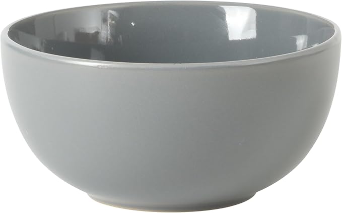 Gibson Home Rockaway 12 Piece Plates and Bowls Matte Outside/Shiny Inside Glaze Service for 4 Dinnerware Set - Blue - Dishwasher and Microwave Safe - Image 2