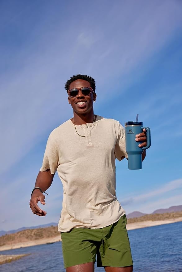 STANLEY Quencher H2.0 Flow State Tumbler, 30 oz, Blue Spruce | Handle and Straw | 3-Position Lid | Cup Holder Compatible for Travel | Insulated Stainless Steel Cup | BPA-Free - Image 8