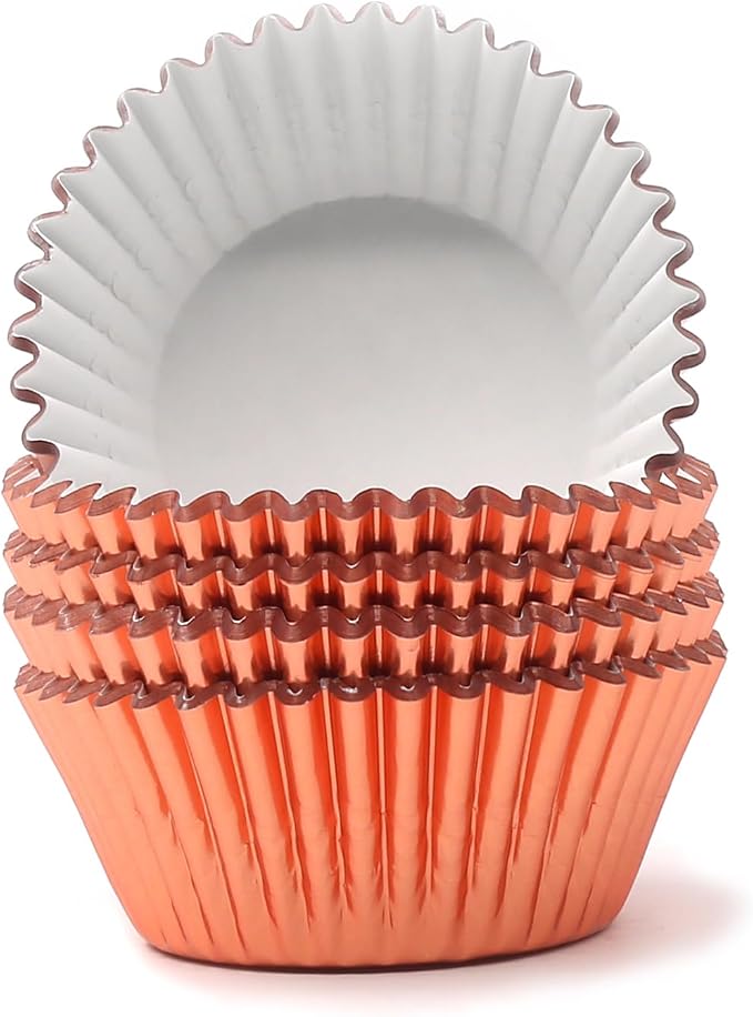 Standard Champagne Gold Foil Cupcake Liners Muffin Baking Cups for Party and More, 100-Count - Image 2
