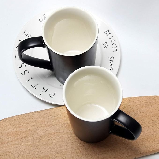 20 Ounces Extra Large Coffee Mug, M007 Tall Big Ceramic Latte Cappuccino Tea Cup with Handle for Dad Men Coworkers,Ideal Mugs for Office Home Daily Use, Black - Image 4