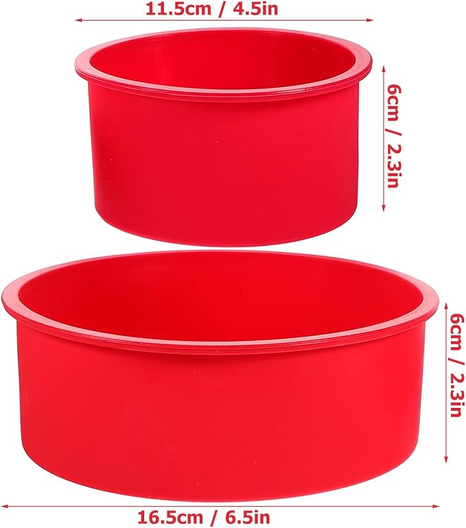 Cabilock Silicone Cake Tin Round Shape Non-stick Baking Heat for Mousse Muffin Jelly Pudding - Image 6