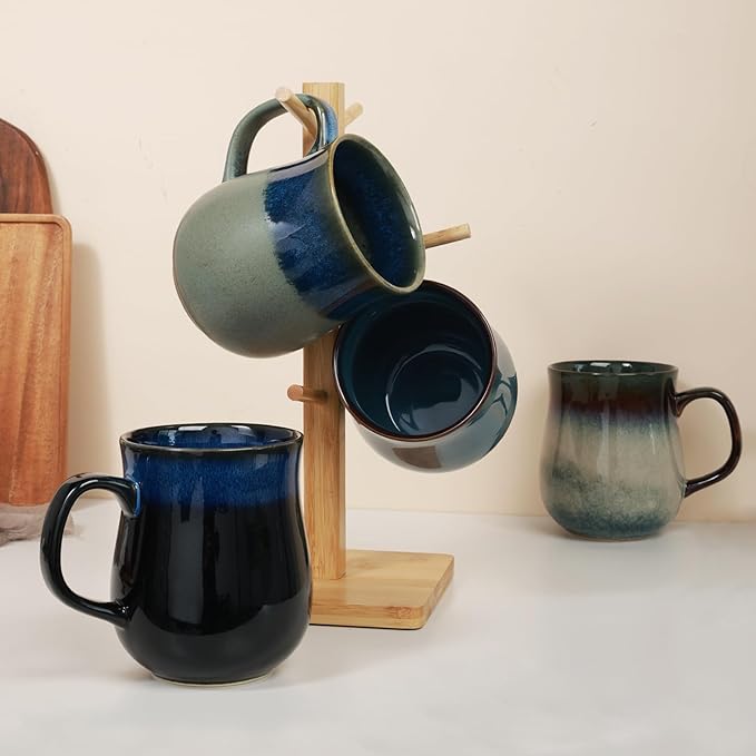 28 Oz Extra Large Ceramic Coffee Mug with Big Handle(Starry Blue) | Handmade Glazed Oversized Tea Cup for Office and Home, Microwave and Dishwasher Safe, Coffee Mugs for Hot and Cold Drinking - Image 7