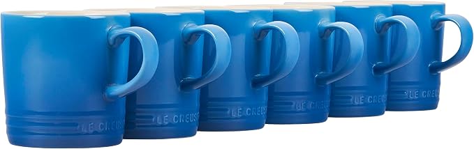 Le Creuset Stoneware Set of 6 London Mugs, 12 oz. Each, Marseille by Unknown