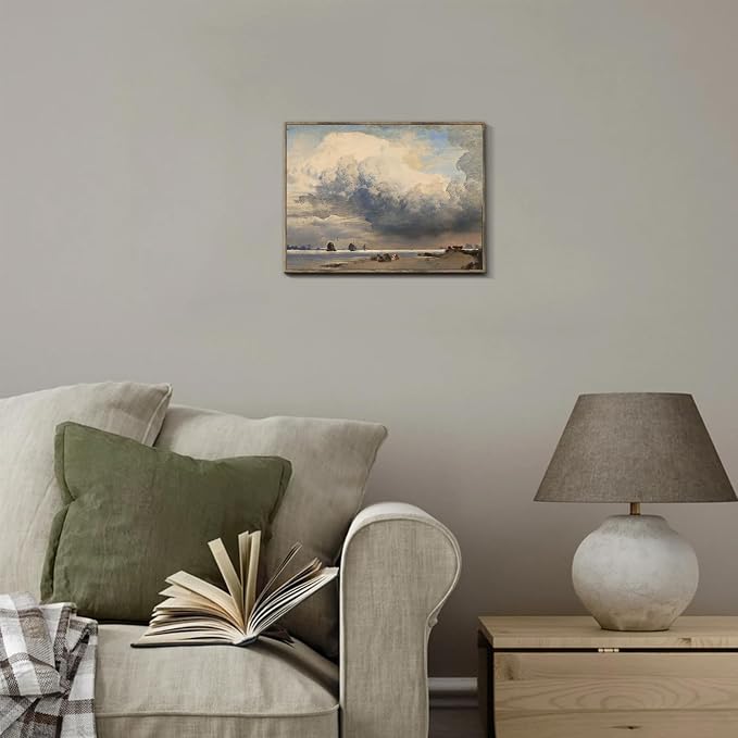 XOCUUI Unframed Canvas Wall Art Vintage Decor, Home Decor Danish Coastal Landscape in Stormy Weather Classical Paintings, Coastal Wall Art for Living Room Bedroom Office Decor, 8"x10" - Image 4