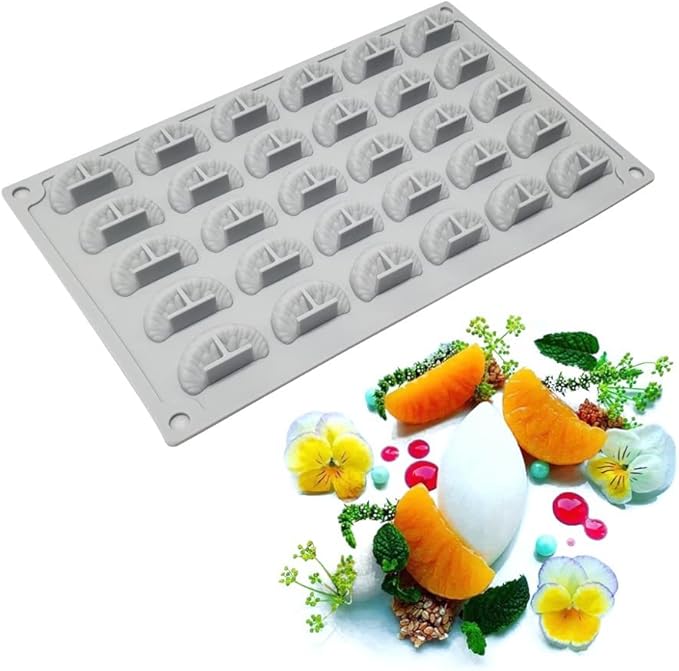 mostsom 3D Tangerine Slice Silicone Mold Orange Segments Fruit Fondant Gum Paste Icing Mold for Cake Cupcake Decoration Chocolate Candy Resin Polymer Clay Soap Embeds Mold (Rrange C)
