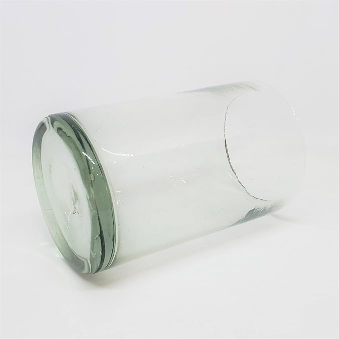 Clear Blown 9 oz Juice Glasses (set of 6) Mexican Handmade Glassware, Recycled Glass, Lead-free, Toxin-Free (Juice) - Image 8