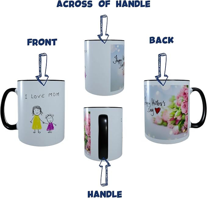 Custom Coffee Mug with Photo, Text, or Logo | Personalized Ceramic Mug 11oz | Customizable Gift for Men, Women | Unique Gift for Birthdays, Holidays, Christmas | White - Black - Image 6