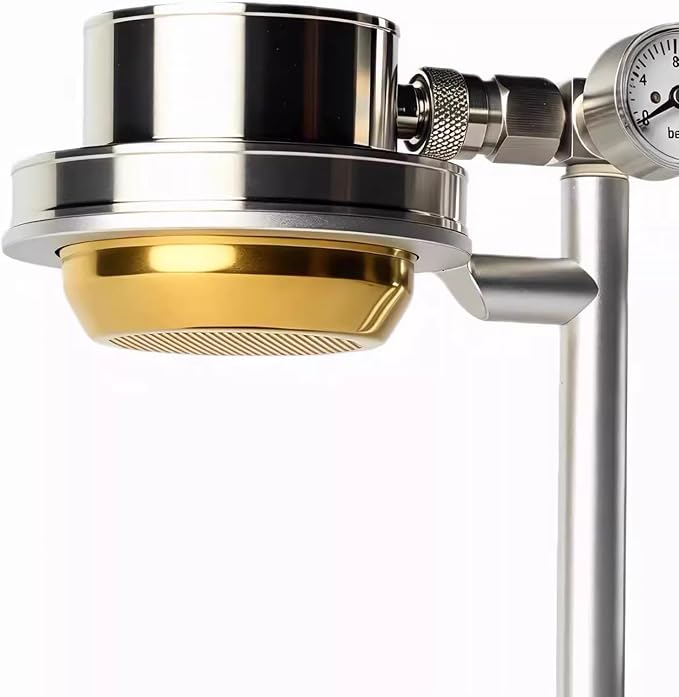 Pneumatic Espresso Machine, Portable Stainless Steel Coffee Maker with Pressure Gauge & Relief Valve for Home, Camping - Image 6