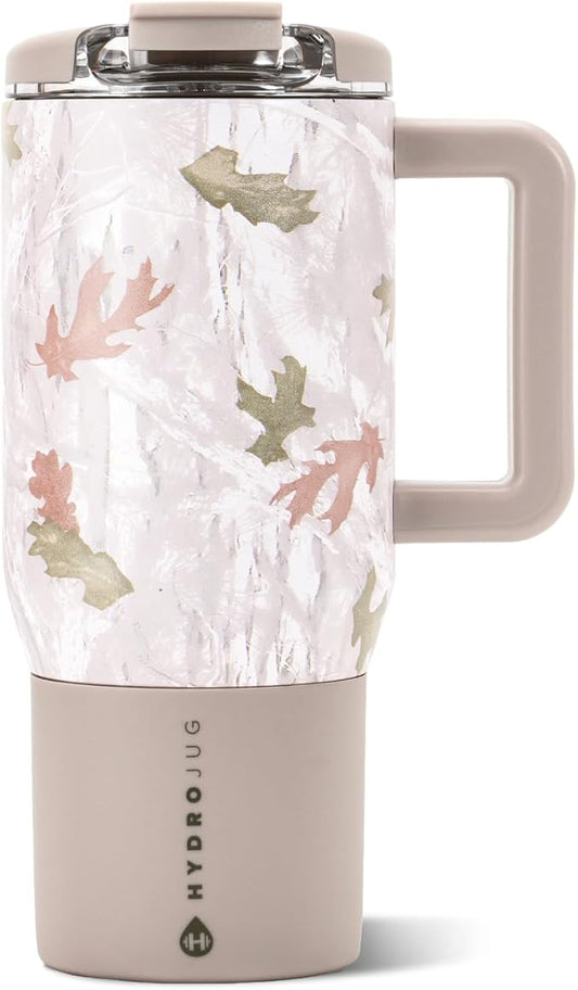 HydroJug Coffee Traveler 20oz Ceramic-Lined Mug with Handle, Camo by Hydrojug