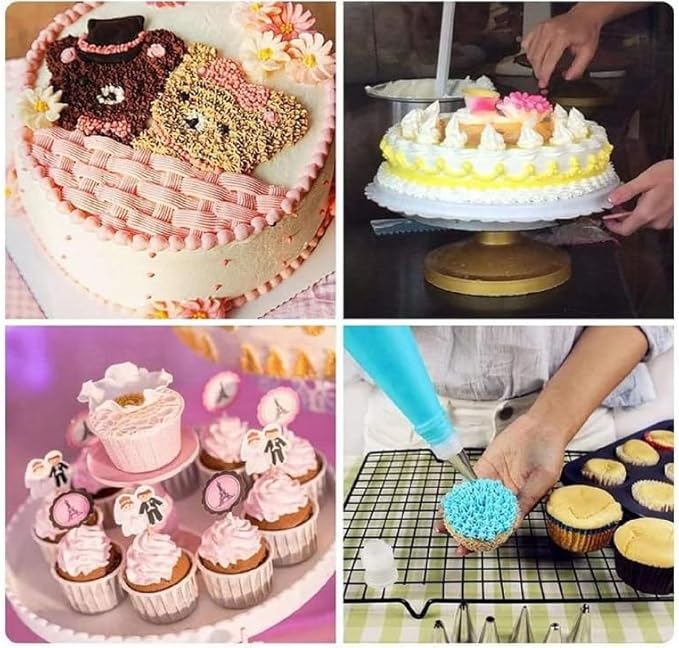 28Pcs Piping Tips Set，Stainless Steel Frosting Piping Kit with 24 Piping Tips, 2 Standard Icing Piping Tips Couplers, and 2 Cake Decorating Tips Brushes,Cake Decorating Tips Kit For Cookies Cupcake