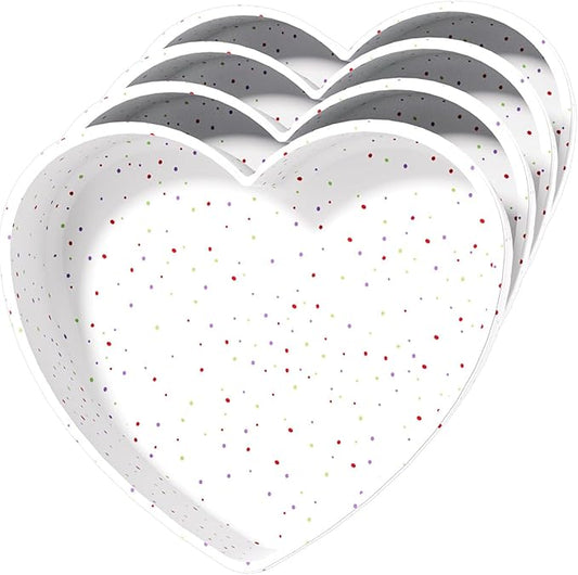 saphe Silicone 10 Inch Cake Pans - Heart Shaped Baking Molds, Set of 4 Cake Molds for Cake, Cheesecake, Rainbow Cake (heart shaped)