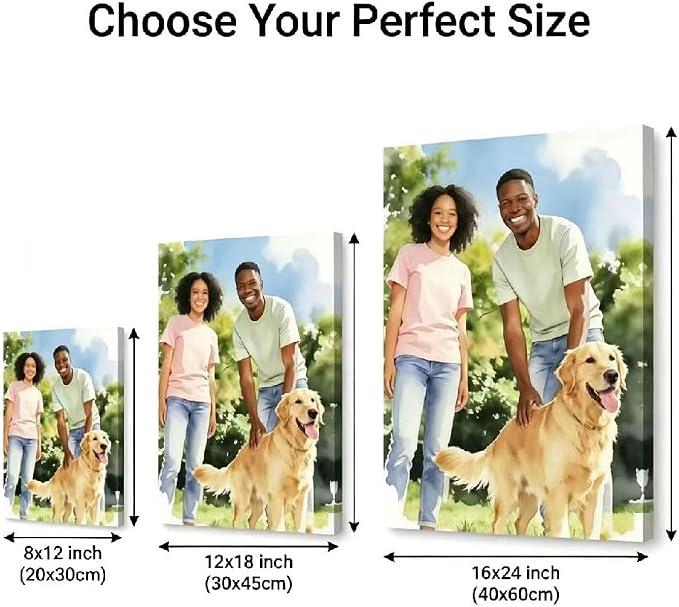 Vintage Laundry Day Canvas Print,Soft Impressionist Woman Hanging Clothes Cottage Garden for Warm Nostalgic Home Decor,8''x12'' Framed Modern Canvas Wall Art - Image 3