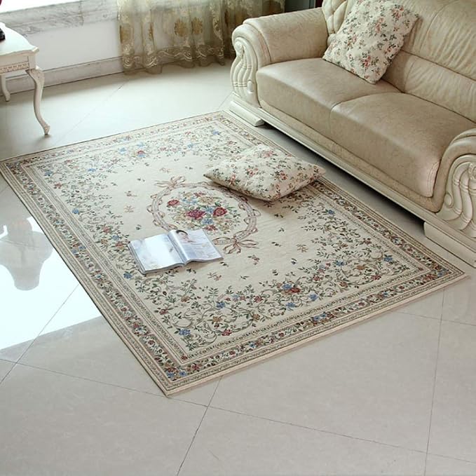 Luxury Soft Rustic Floral Area Rugs Washable Elegant Non Slip Accent Floor Rugs Carpet for Bedroom, 55'' x 35'', Euro Romance - Image 7