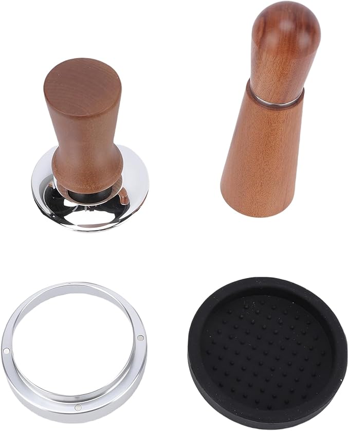 Coffee Accessories Set Coffee Tamper Needle Coffee Stirrer Tool Coffee Distribution Tool with Magnetic Coffee Dosing Funnel for 58mm Portafilter