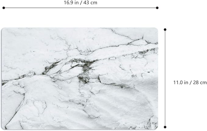 GENNISSY Marble Placemats Washable for Dining Table Set of 6 Thin Environmental Table Mats Wipeable Easy Clean for Kitchen Dinner Party (White Marble) - Image 7