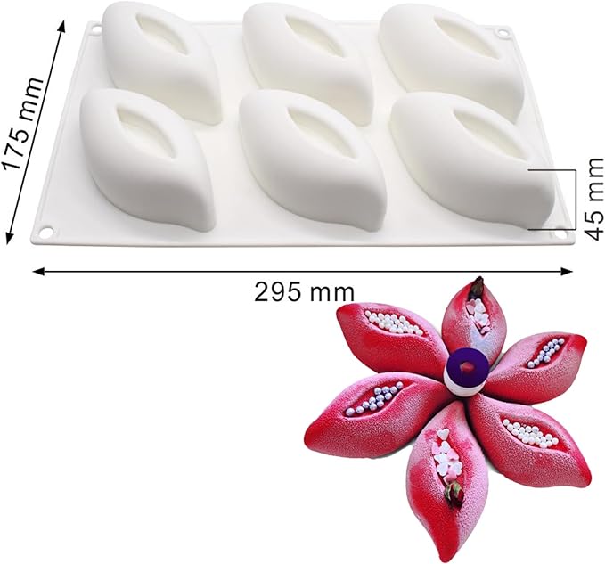 Pea Pod Mousse Cake Mold,Vegetable Fruit Silicone Baking Mold for Chocolate Pudding Candy French Dessert Fondant Cake Decoration