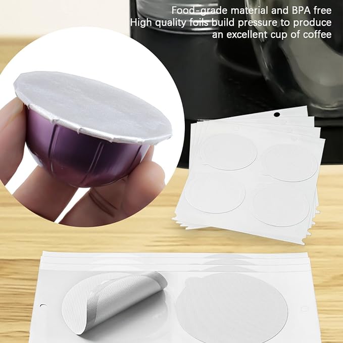 Of 100 Coffee Pods Sealing Covers Coffee Pods Foil Lid 45mm Stickers for Home and Commercial Use Home Brewing Supplies - Image 3