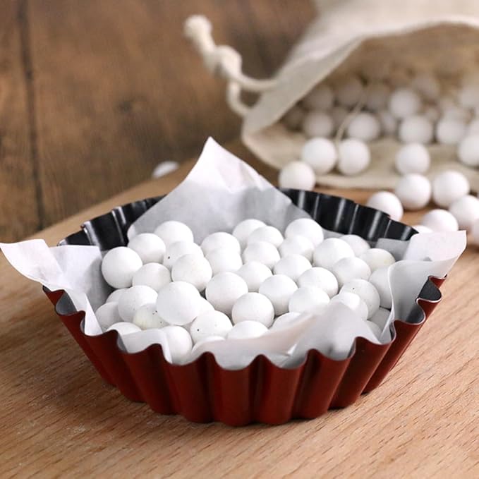 Heat Resistant Ceramic Steam Stone for Baking with Cloth Carry Bag White Pastry Stone for Tart and Bread Baking for Personal Use - Image 4