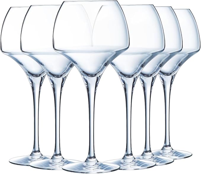 Chef & Sommelier - Open Up Collection - 6 crystal wine glasses 55cl - Tannic - Modern and Elegant - Made in France - Reinforced packaging by Chef+%26+Sommelier