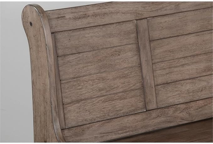 Pemberly Row 75" x 56" Farmhouse Wood Breakfast Nook Set with Table, Lift Seats, Hidden Storage, Reversible Benches, for Small Spaces, in Buckskin/Taupe Brown Finish - Image 4