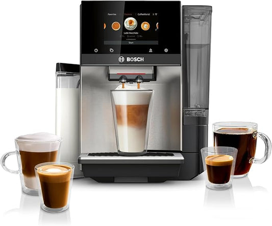Bosch 800 Series Fully Automatic Coffee, Espresso Machine- Stainless Steel | Double Cup, Touchscreen, Large Bean Capacity, 36 Drinks, Cold Brew, Save up to 30 Profiles - Integrated Milk Container by Unknown