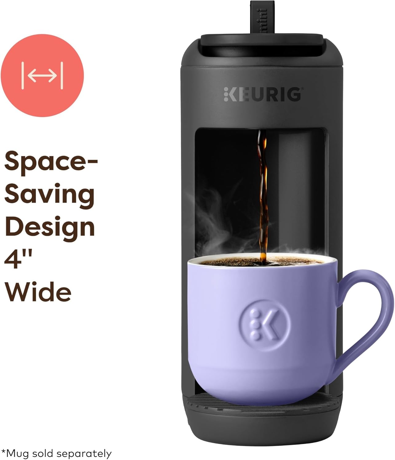 Keurig K-Mini Mate Single Serve Coffee Maker – Compact 12oz Brewer for Small Spaces, Black
