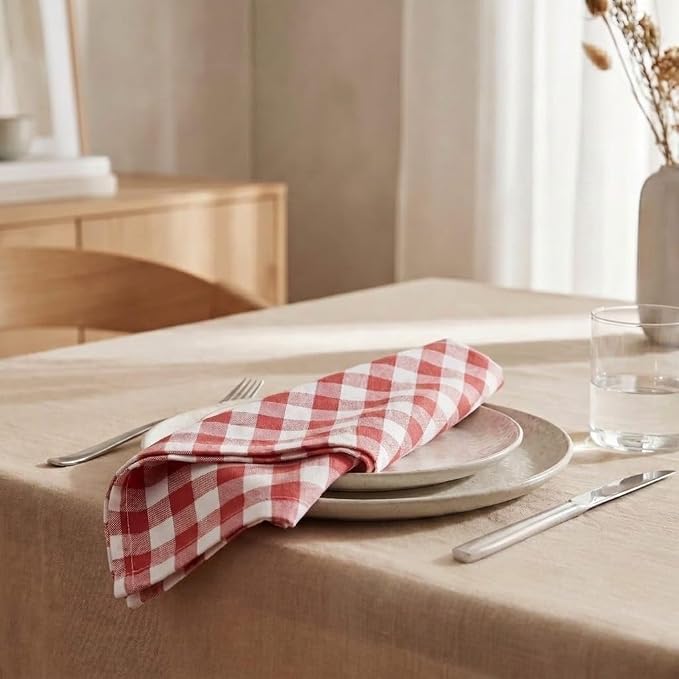 Urban Villa Cloth Napkins Cotton 20x20 (Set of 12) Rust - Image 4