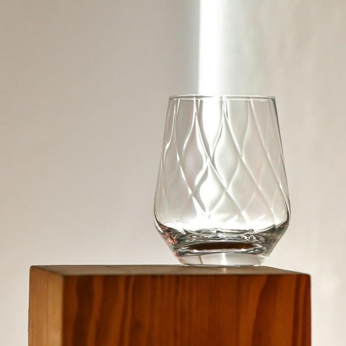 KROSNO Water Glasses Set of 3, 14.54 oz, LUMI Splendour Collection | Drinking Glasses, Lead-Free Crystal Glassware, Juice Glasses, Water Glass Set, Dishwasher Safe, Made in Europe - Image 6