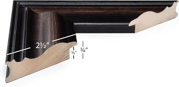 Craig Frames 16x20 Walnut Picture Frame, Matted to 11x14, 2 Inch Wood | Shatter resistant acrylic, white mat included, gallery wall decor, made in the USA - Image 4