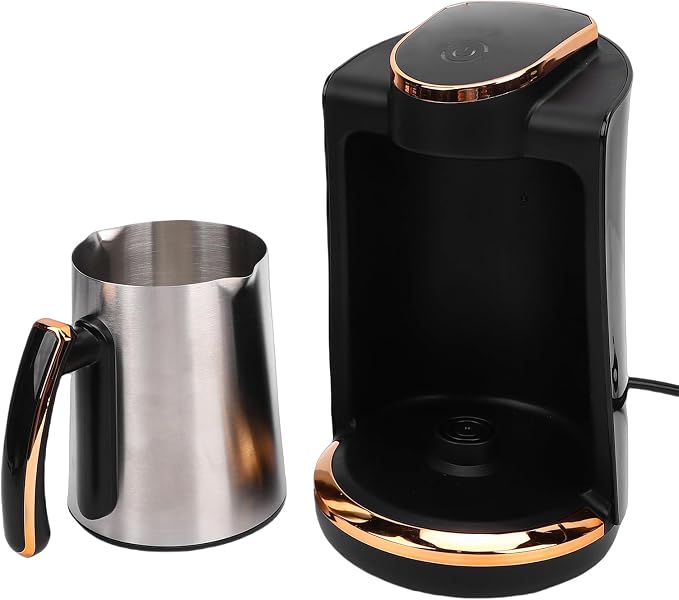 Fabater 550W Turkish Coffee Maker Stainless Steel 250ML Single Cup, Portable Turkish Coffee Machine for Home Office Travel, Fast Heating Easy Operation (US Plug 110V) - Image 3
