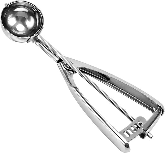 Medium Cookie Scoop, 2 Tbsp / 30ml / 1 oz, Size #40 Cookie Dough Scoop, Cookie Scoops for Baking, 1 25/32 inches / 4.5 CM Ball, 18/8 Stainless Steel, Secondary Polishing