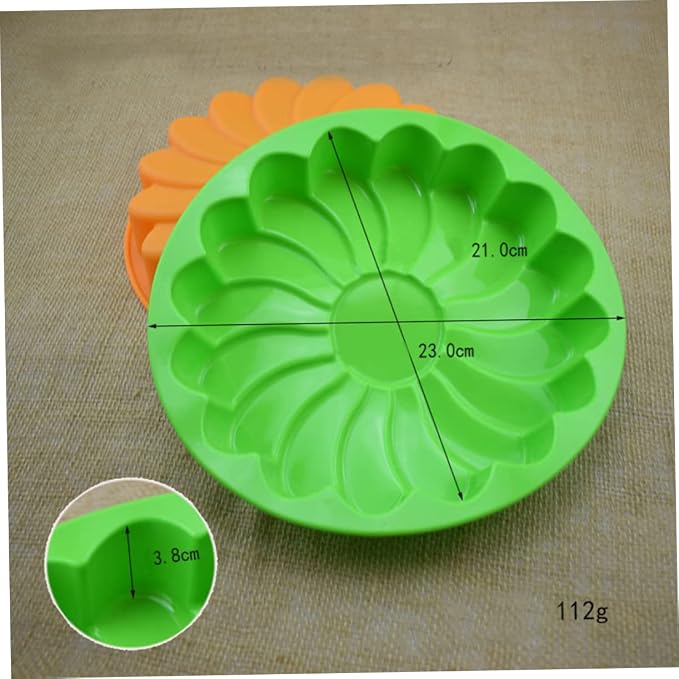 LABRIMP Thickened Large Silicone Cake Pan Flower Shaped Baking Mold for Birthday Cakes and More Flexible Non-stick Design Safe for Oven and Microwave Use Random Color - Image 5