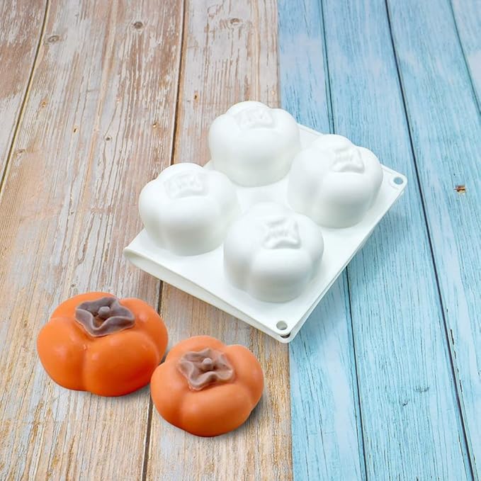 Silicone Mold Baking Pan Non-Stick Baking Pastry Chocolate Cake Dessert DIY Decoration Tools (Persimmon W_11.8x6.8x0.18 inch)