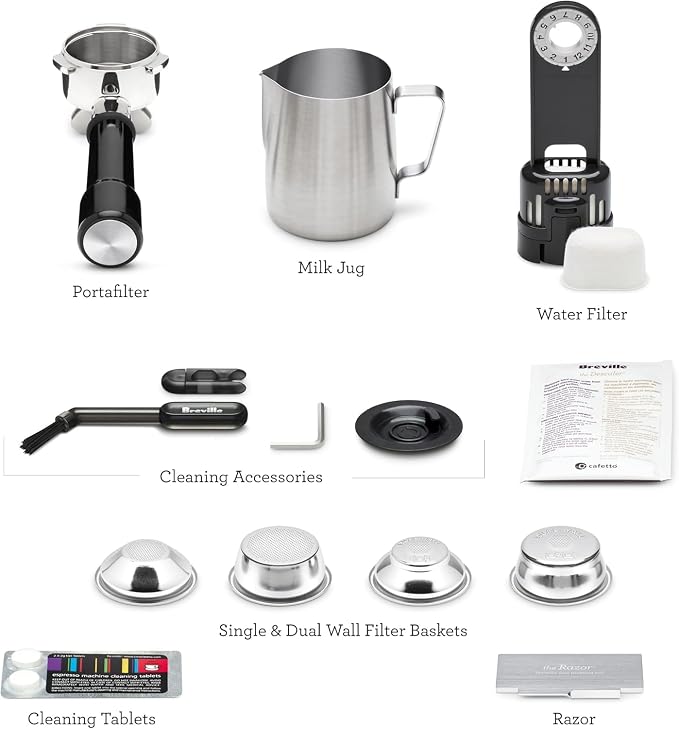 Breville BES876BST Barista Express Impress, Black Stainless Steel | Craft café-quality lattes and cappuccinos at home with this semi-automatic espresso machine with built-in grinder - Image 9