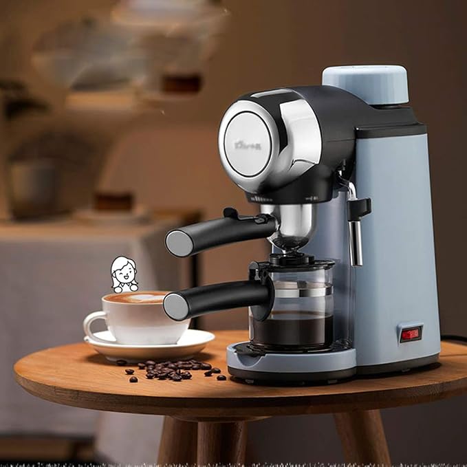 Espresso Coffee Machine Semi-automatic Maker Cappuccino Moka Bulid-in Milk Frother 220V 50HZ Steam - Image 4